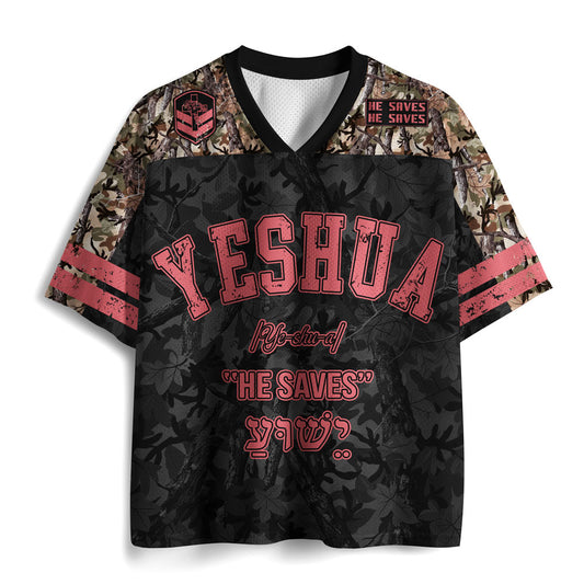 Personalized Yeshua He Saves Christian Mesh Jersey