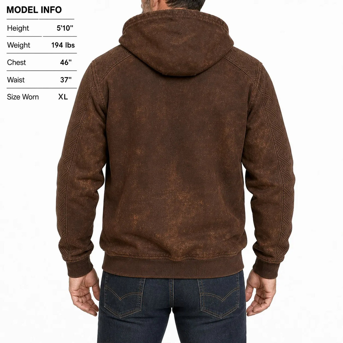 Nordic Viking Style Retro Rune Casual Long-Sleeve Warm Fleece Hoodie