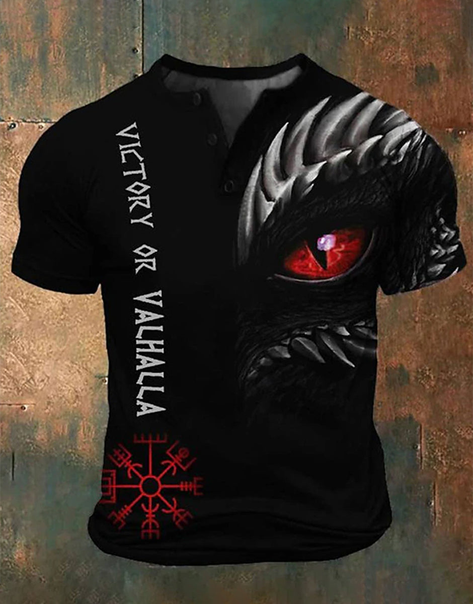 Viking Fashion Retro Vintage Classic Men's 3D Printed T-Shirt