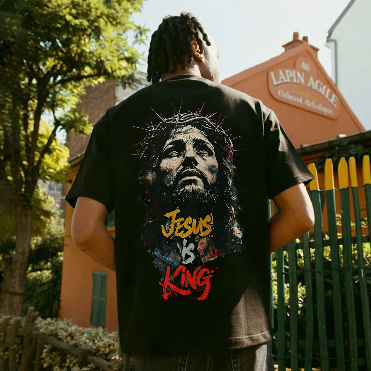 Jesus Is King Printed Men's T-shirt