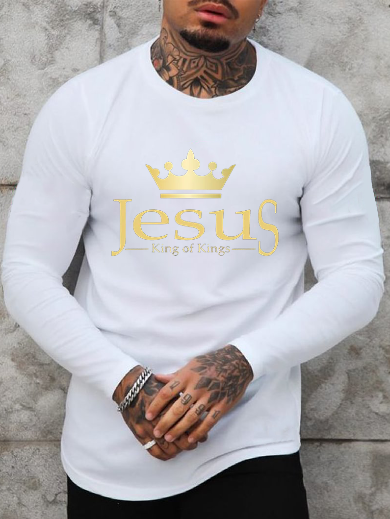Jesus The King Of Kings Cotton Long Sleeve T-Shirt