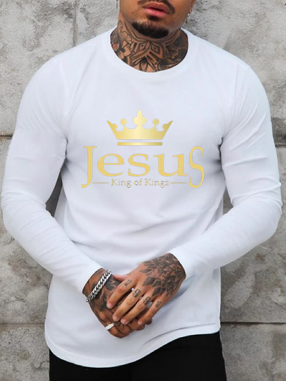 Jesus The King Of Kings Cotton Long Sleeve T-Shirt