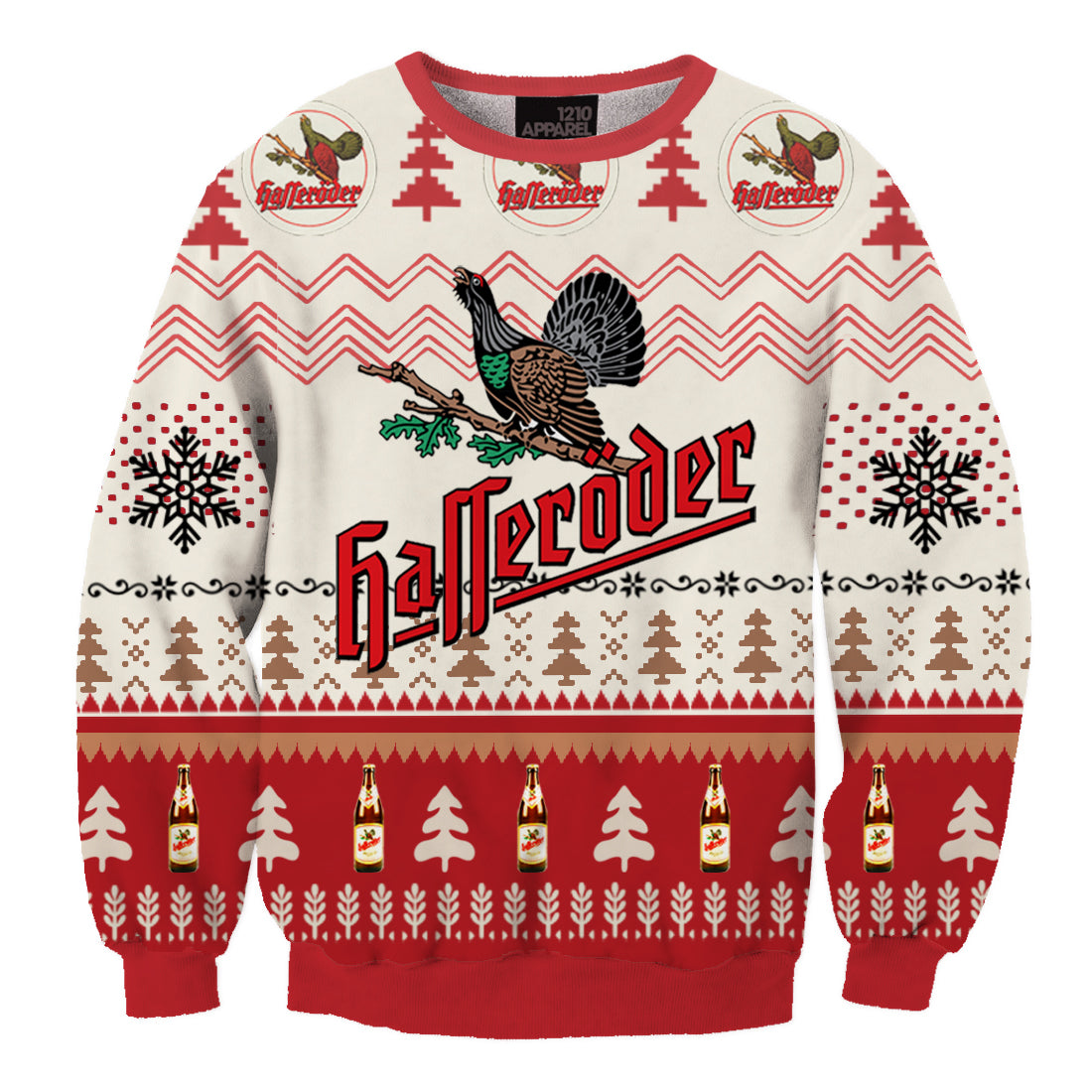 Unisex Beer Fun 3D Printed Christmas Sweater