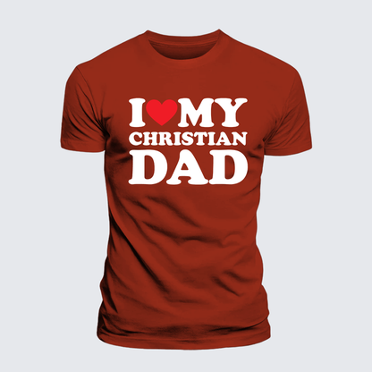 Luxe Mercerized Cotton Tee - I Love My Christian Dad