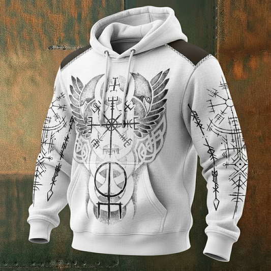Nordic Viking Vegvísir 3D Print Casual Long-Sleeve Hoodie