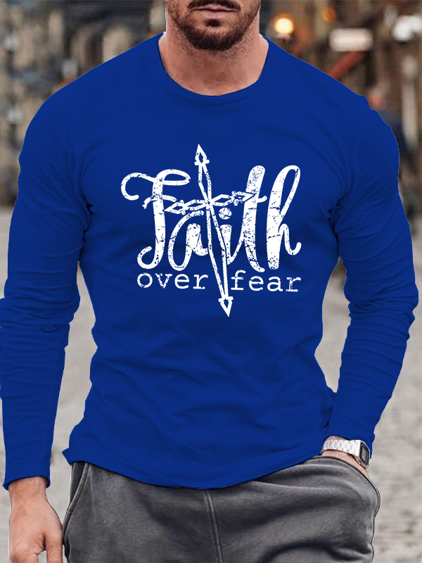 Faith Over Fear Cross Long Sleeve T-Shirt