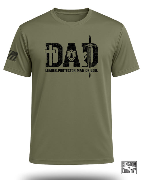 Dad: Leader, Protector, Man of God Performance Shirt