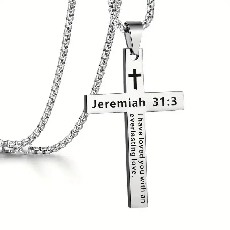 Bible Verse Cross Necklace