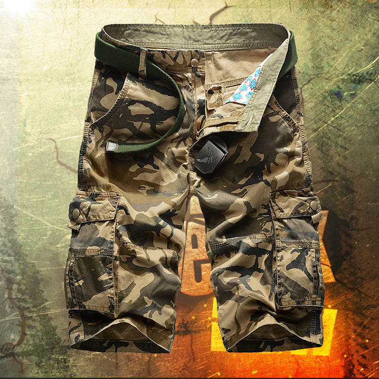 Manlyflex Camo Multi-pocket Men Shorts