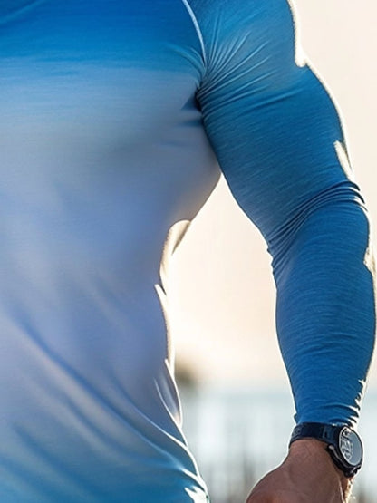 Men's Outdoor Sun Protection Breathable Cool Hooded Sun Protection Long-Sleeved Top