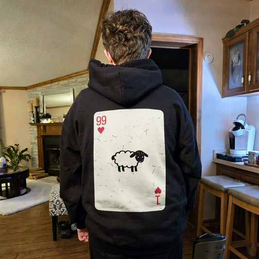 99 Of Hearts Sheep  Printed Men's Hoodie