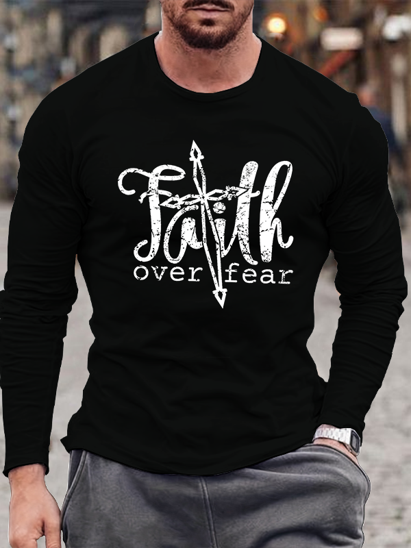 Faith Over Fear Cross Long Sleeve T-Shirt