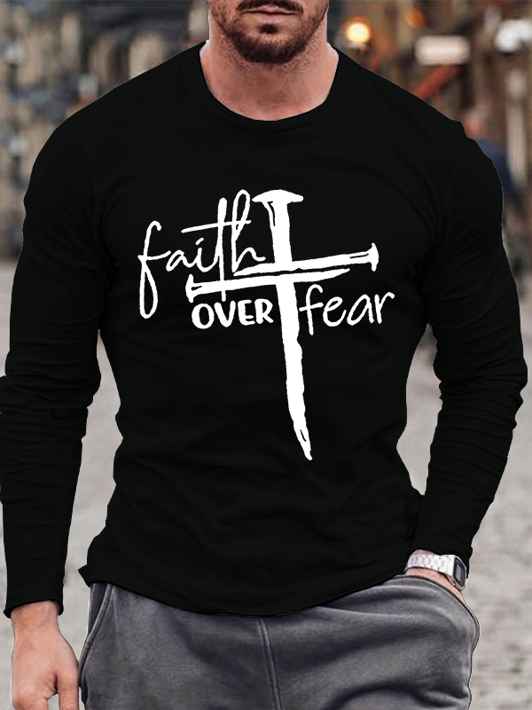 Faith Over Fear Men's Long Sleeve
