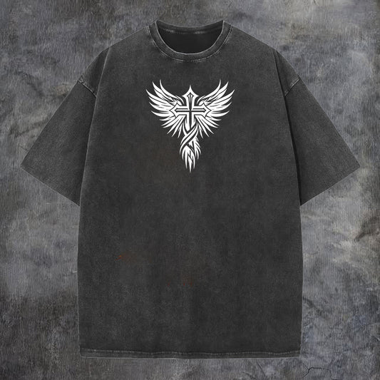 God's Guardian Printed Men's Washed Tee