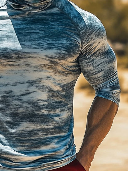 Men's Outdoor Sun Protection Breathable Cool Hooded Sun Protection Long Sleeve Top