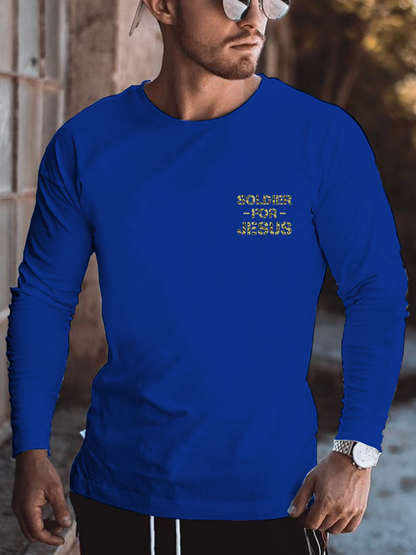 Soldier For Jesus Cotton Long Sleeve T-Shirt