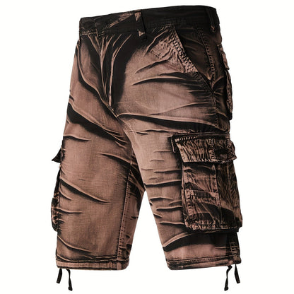 Manlyflex Camo Pattern Cotton Cargo Shorts