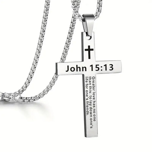 Bible Verse Cross Necklace