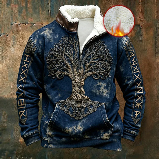 Nordic Winter Viking Sherpa Half Zip Shirt