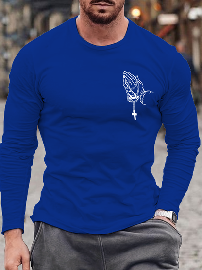 Cross Christian Cotton Long Sleeve T-Shirt