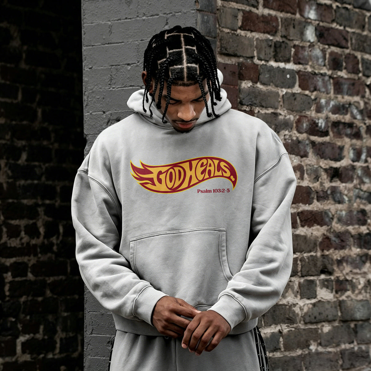 God Heals Psalm 103:2-5 Printed Men's Hoodie