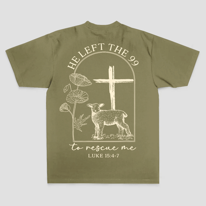 He Left The 99 To Rescue Me Printed Men's T-shirt