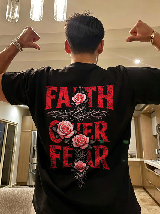 Faith Over Fear Printed Men's T-shirt