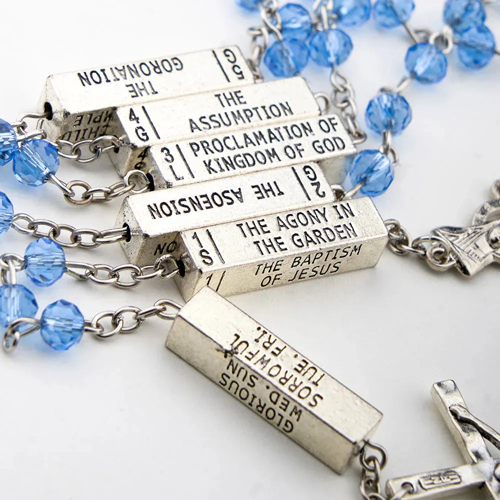 The Mysteries Rosary Engraved Mystery Bar