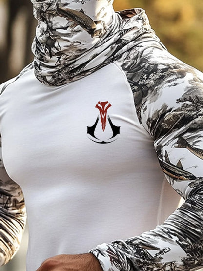 Men's Outdoor Sun Protection Breathable Cool Hooded Sun Protection Long Sleeve Top