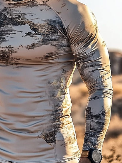 Men's Outdoor Sun Protection Breathable Cool Hooded Sun Protection Long Sleeve Top