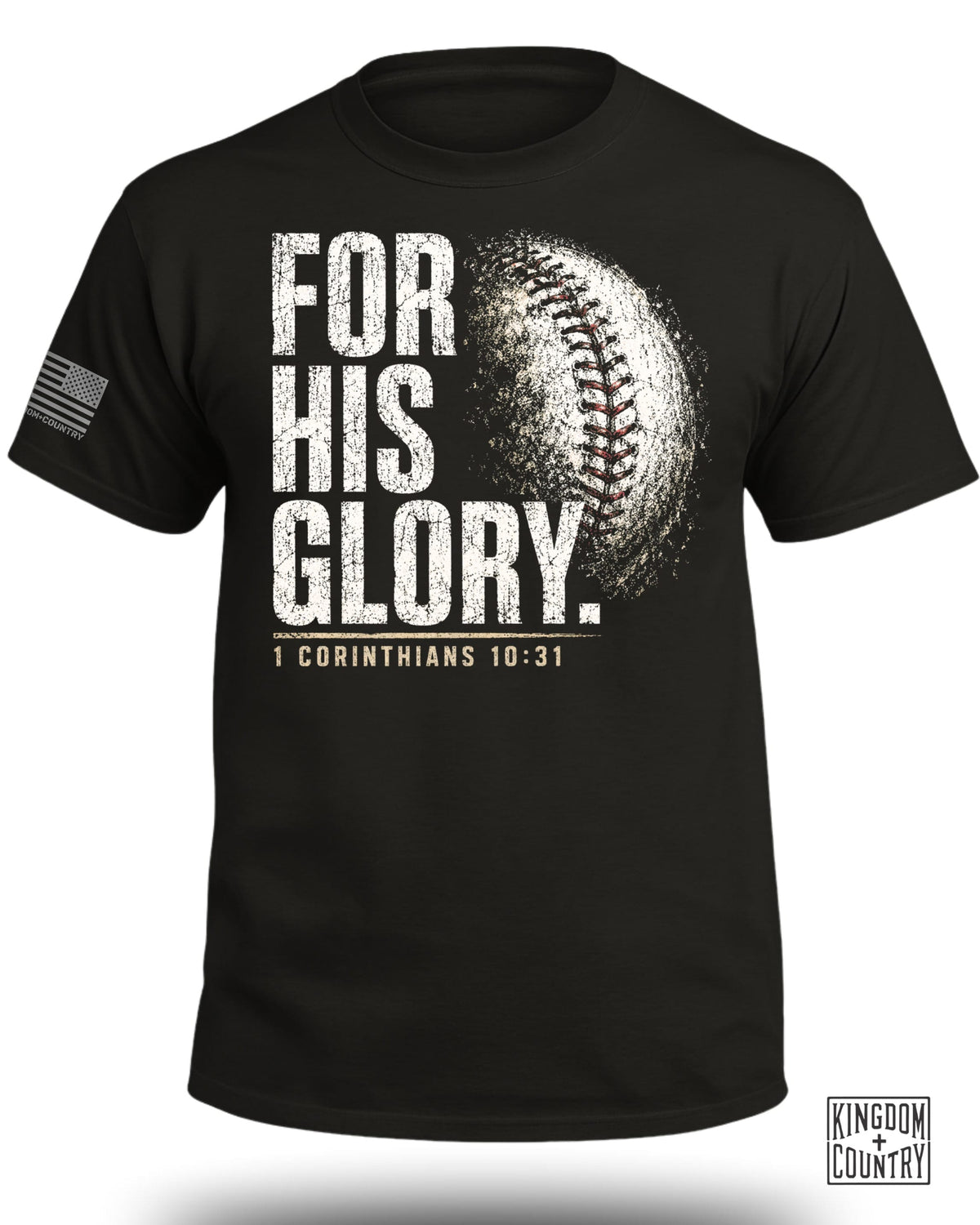For His Glory Baseball T-Shirt