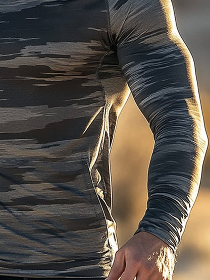 Men's Outdoor Sun Protection Breathable Cool Hooded Sun Protection Long Sleeve Top