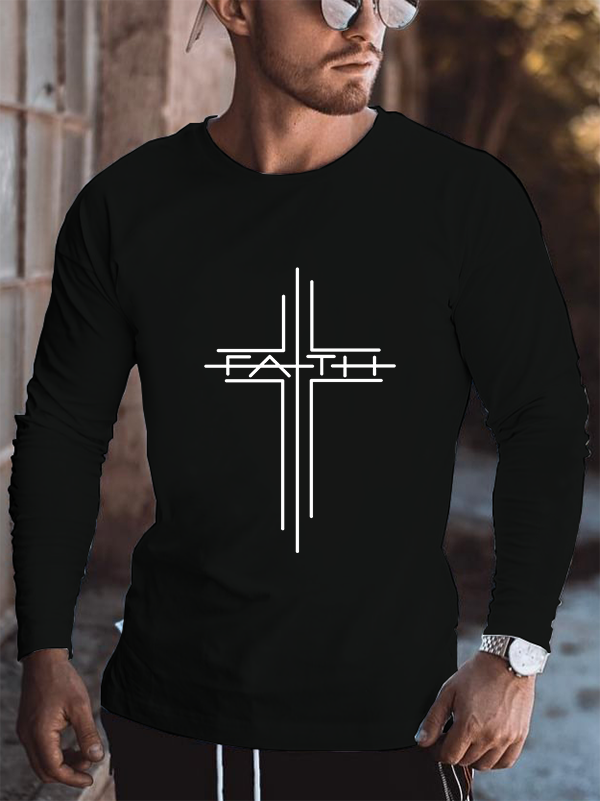 Faith & Cross Men's Long Sleeve T-Shirt