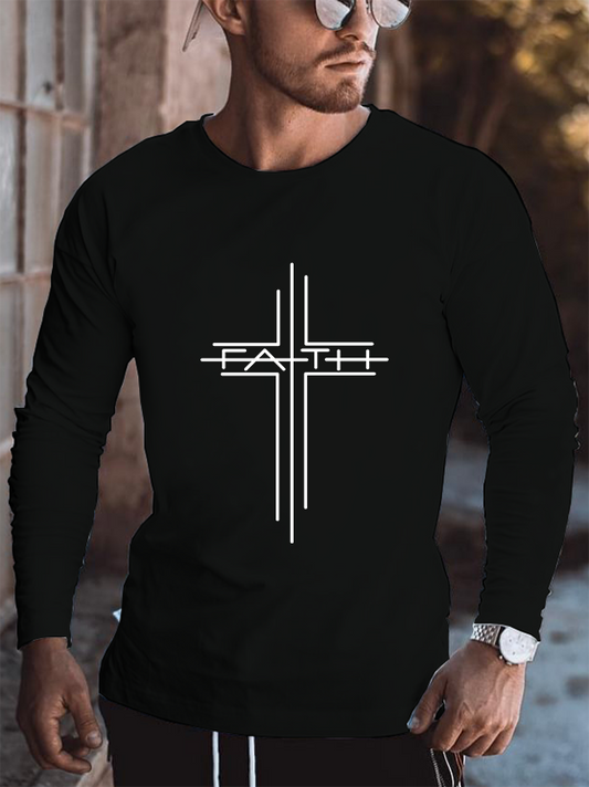 Faith & Cross Men's Long Sleeve T-Shirt