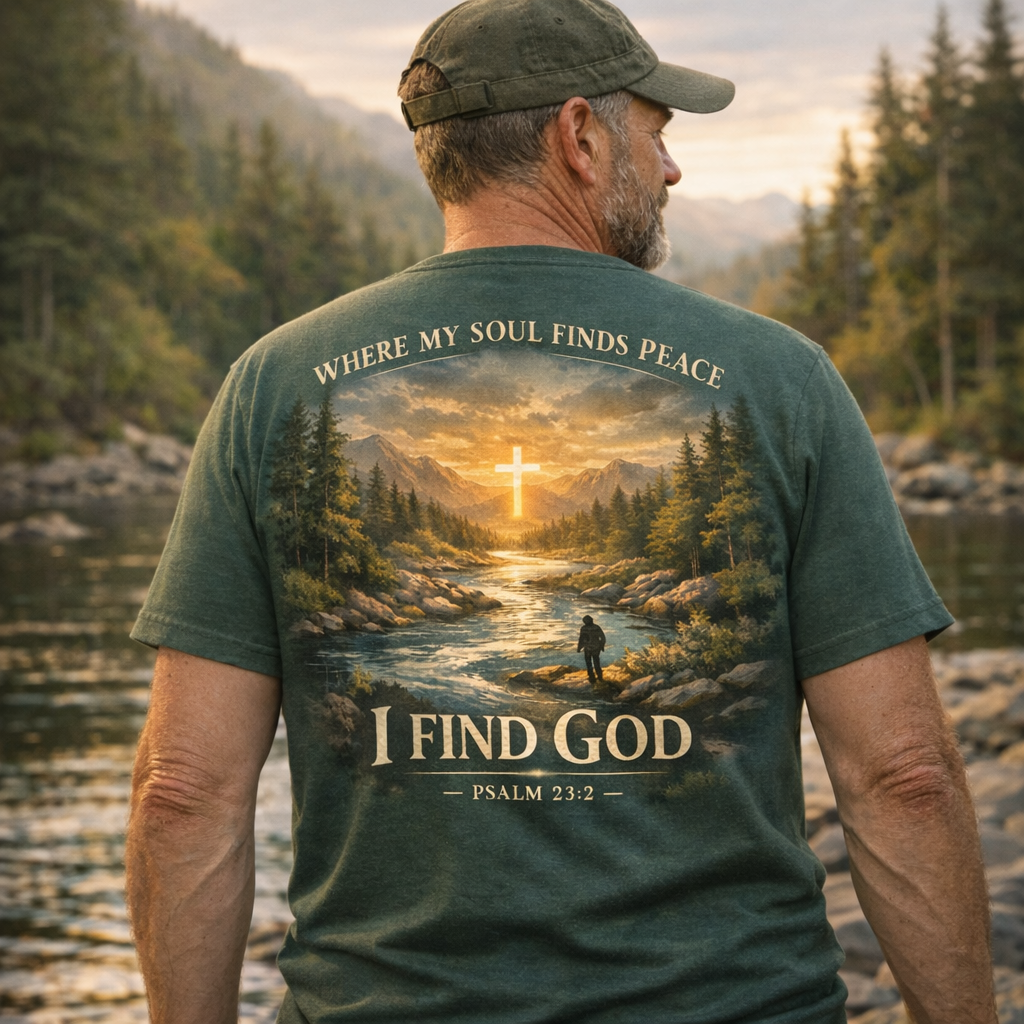 Where My Soul Finds Peace I Find God In Him T-Shirt
