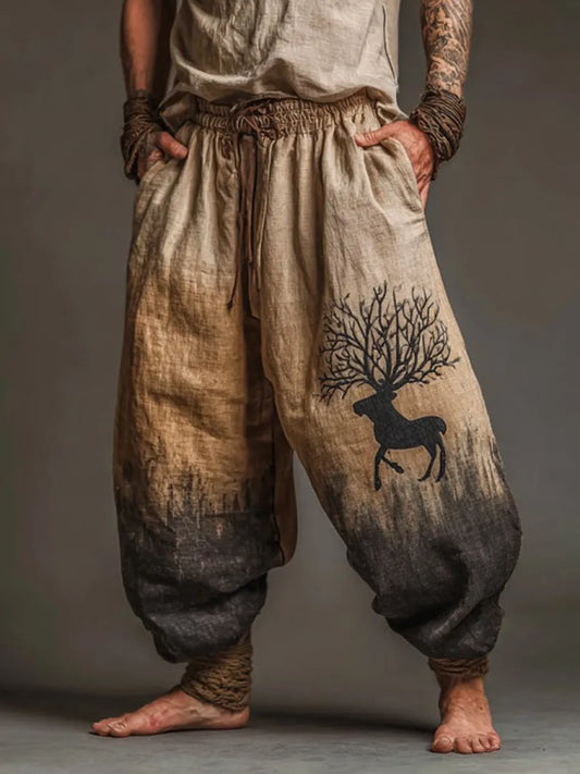 Men's Viking Nordic Two-Tone Western Elk Pants