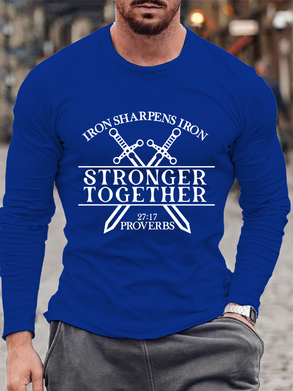 Iron Sharpens Iron Cotton Long Sleeve T-Shirt