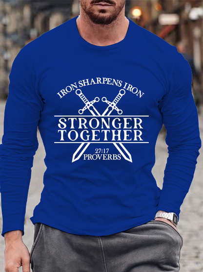 Iron Sharpens Iron Cotton Long Sleeve T-Shirt
