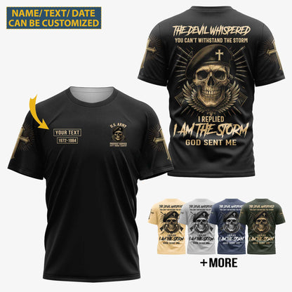 The Devil Whispered You Can't Withstand The Storm Personalized T-Shirt
