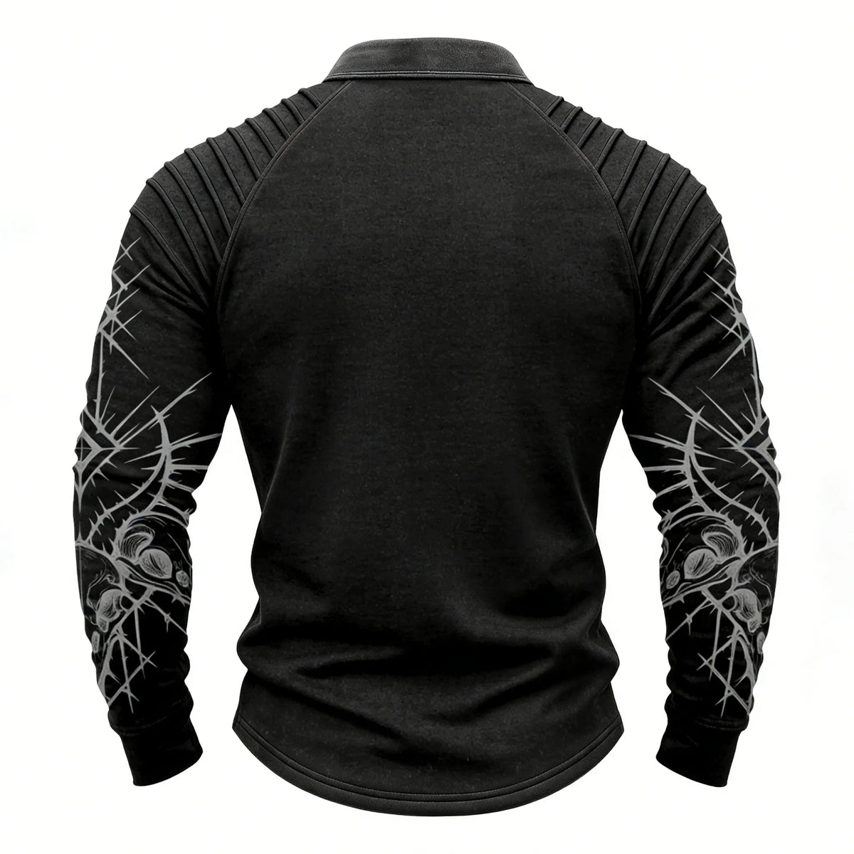 Blood-Red Crow Viking Totem Print Sweatshirt
