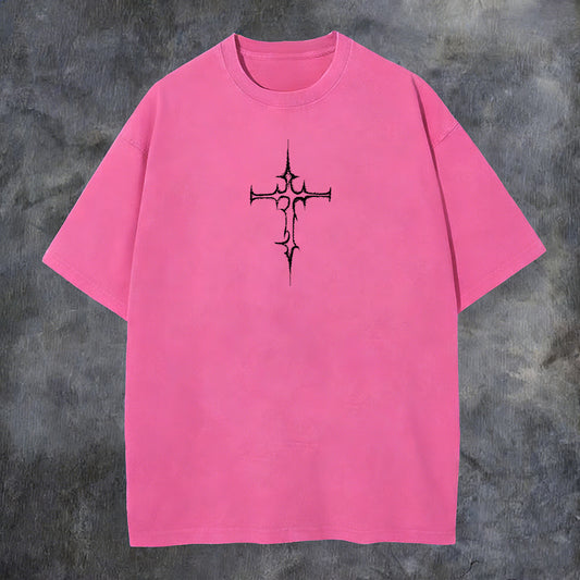Contradictory Angel Printed Men's Washed Tee