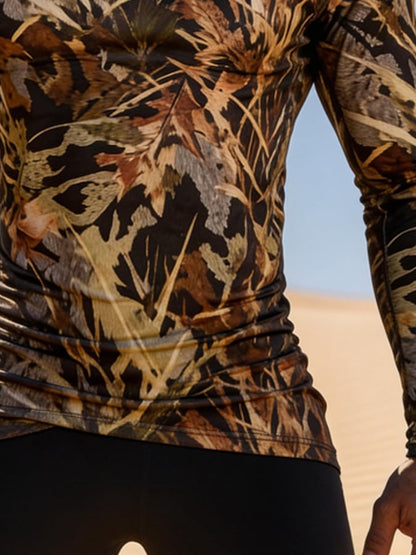 Men's Outdoor Sun Protection Breathable Cool Hooded Sun Protection Long-Sleeved Top