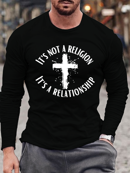 It'S Not A Religion It'S A Relationship Christian Cotton Long Sleeve T-Shirt