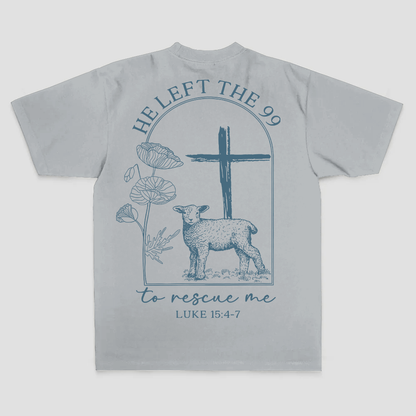 He Left The 99 To Rescue Me Printed Men's T-shirt