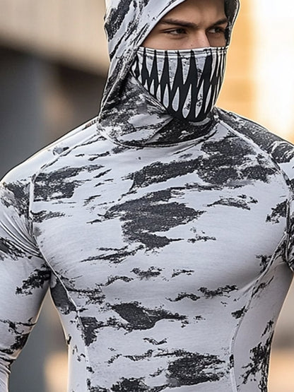 Men's Outdoor Sun Protection Breathable Cool Hooded Sun Protection Long Sleeve Top