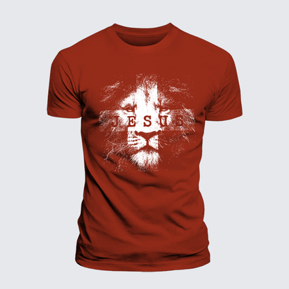 Luxe Mercerized Cotton Tee - Jesus Lion