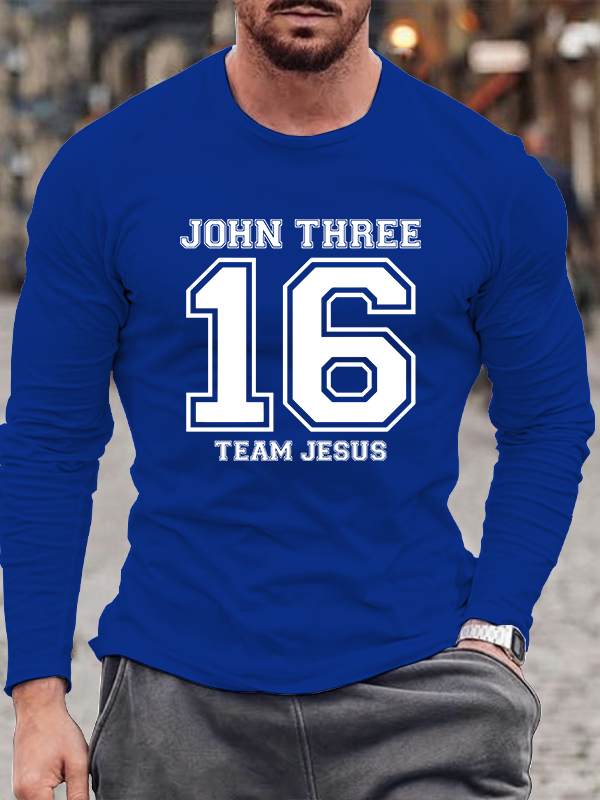 John 3: 16 Christian Cotton Long Sleeve T-Shirt