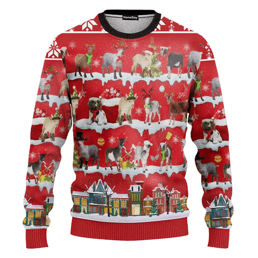 Goat Ugly Christmas Sweater For Men And Women