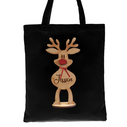 Moose Christmas Gift Tote Bag Canvas Bag