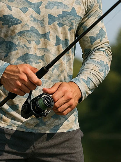 Men's Outdoor Sun Protection Breathable Cool Mask Hooded Sun Protection Long-Sleeved Top